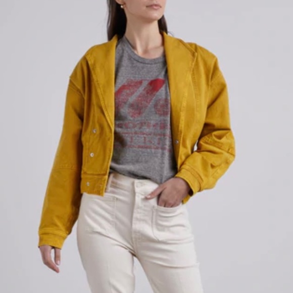 NWOT MOTHER - Yellow Denim Jacket - Picture 2 of 6